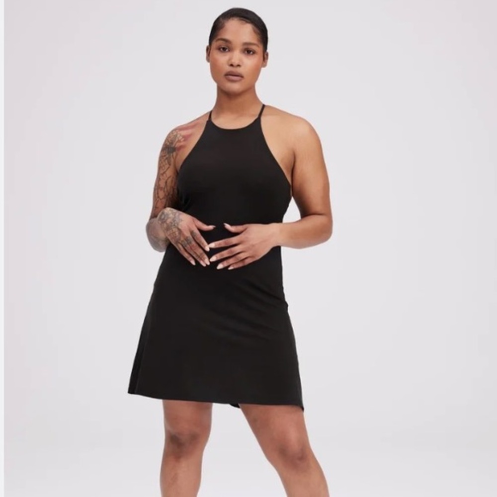 Girlfriend Collective Naomi Workout Dress in Black Size XS
